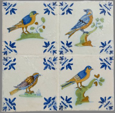 Dutch tile from the 16th to the 18th century clipart