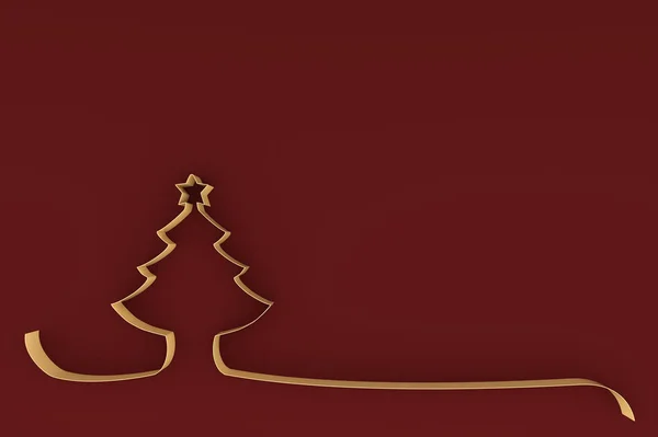 Gestileerde kerstboom op gekleurde achtergrond — Stockfoto
