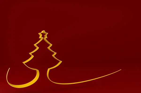 Gestileerde kerstboom op gekleurde achtergrond — Stockfoto