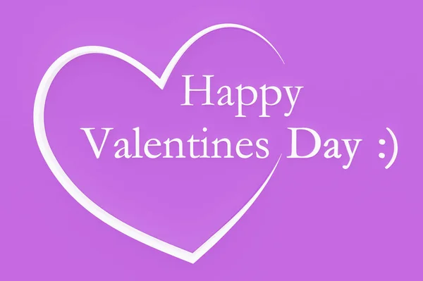 Vorm van een hart met tekst Happy Valentines Day Rechtenvrije Stockafbeeldingen