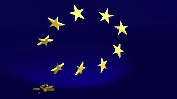 Fallande stjärna symboliserar Brexit Stockbild