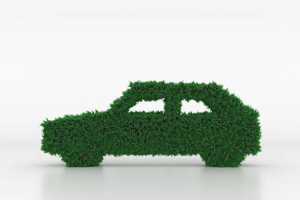 Illustration Shape Car Green Grass — Stock Photo, Image