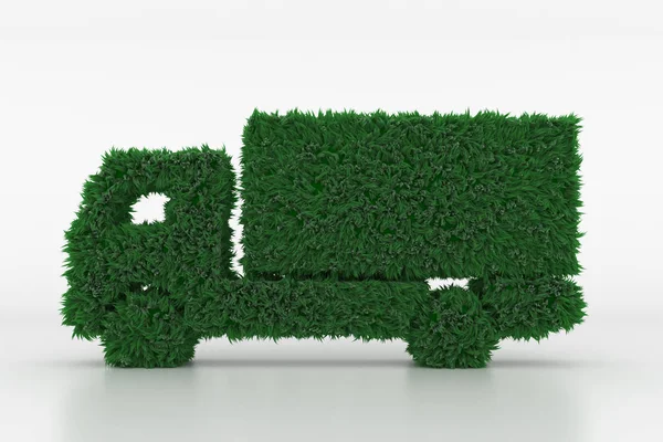 Illustration Shape Truck Green Grass — Stock Photo, Image