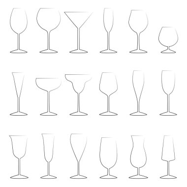 Gözlük özetliyor, vektör çizim seti