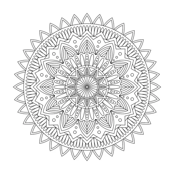 Mandala floral, ilustração vetorial — Vetor de Stock