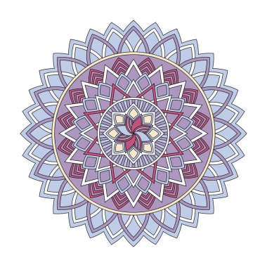 Renk çiçek mandala, vektör çizim