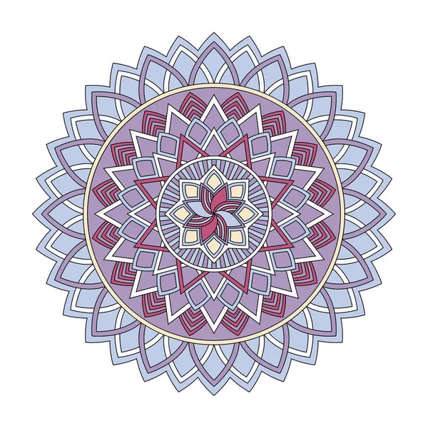 Mandala floral couleur, illustration vectorielle — Image vectorielle