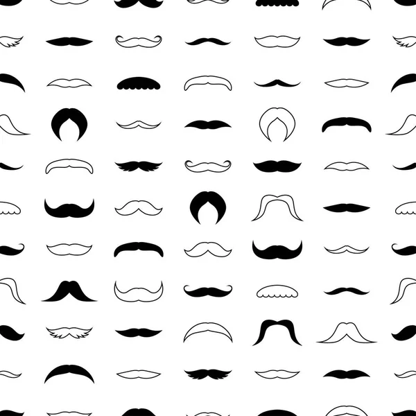 Fundo sem costura com bigodes, ilustração vetorial — Vetor de Stock