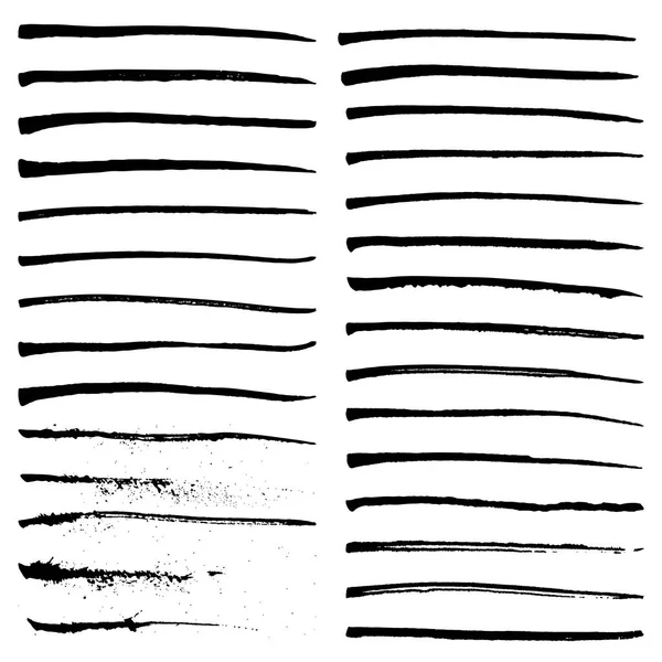 Siyah mürekkep vuruşları, vektör çizim seti