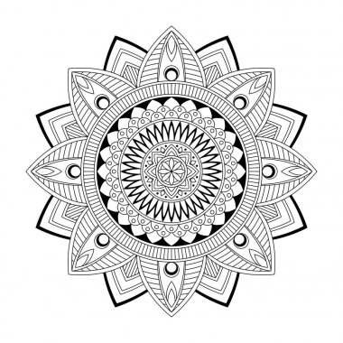 Çiçek mandala, vektör çizim