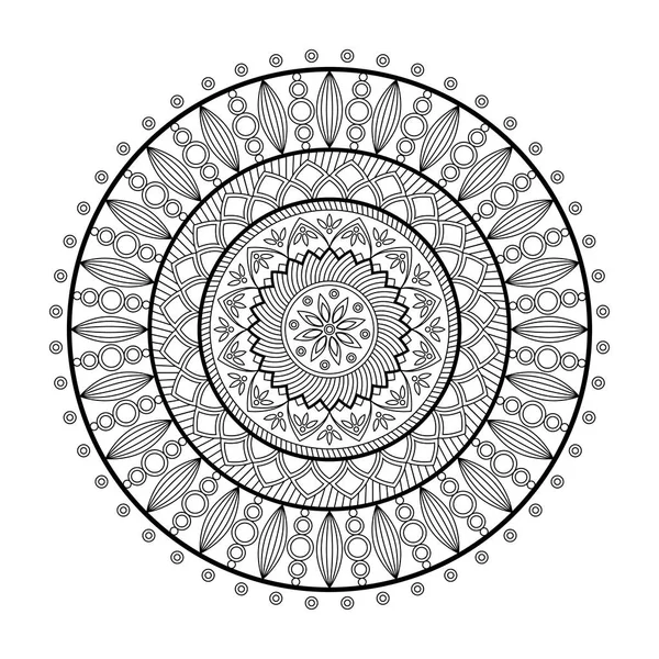 Mandala floral, ilustração vetorial — Vetor de Stock