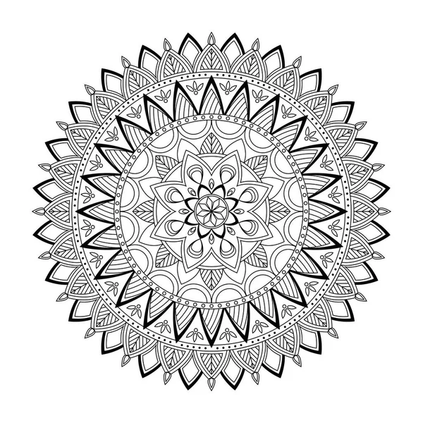 Mandala floral, ilustración vectorial — Vector de stock