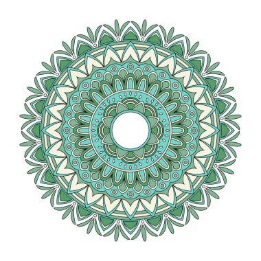 Renk çiçek mandala, vektör çizim
