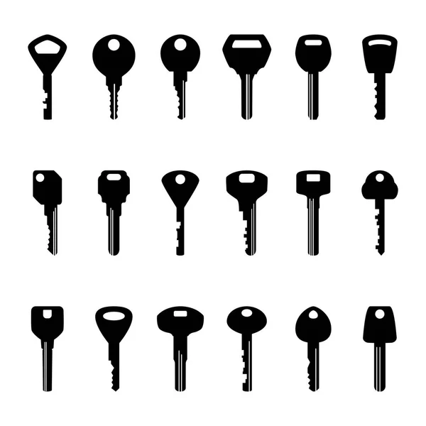 Set di chiavi, illustrazione vettoriale — Vettoriale Stock
