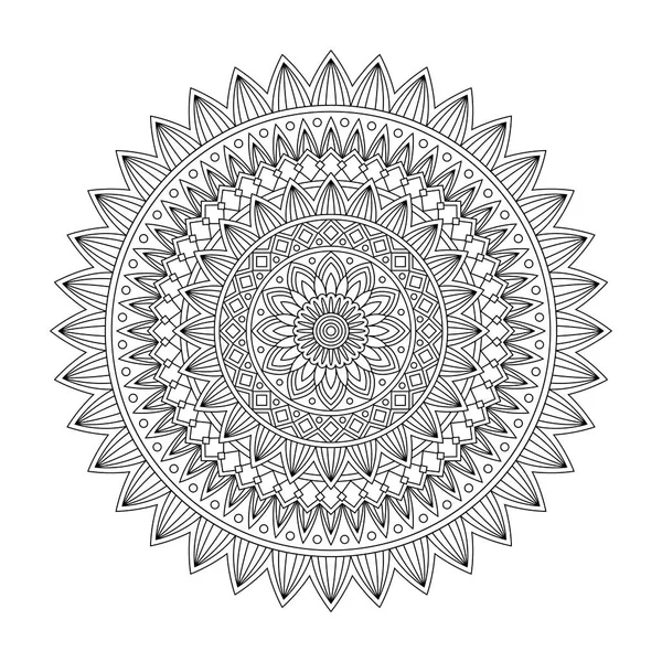 Mandala floral, ilustração vetorial — Vetor de Stock