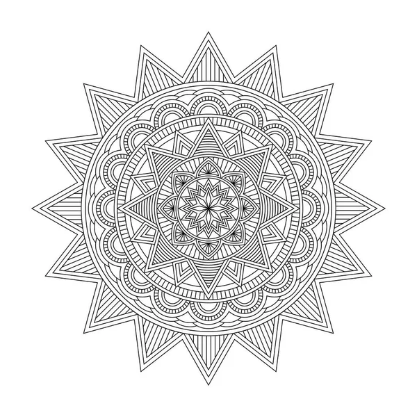 Mandala floral, ilustración vectorial — Archivo Imágenes Vectoriales