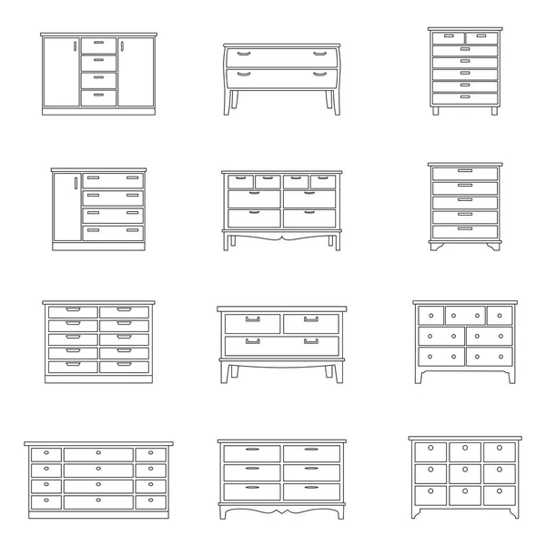 Kommoden, Vektorillustration — Stockvektor