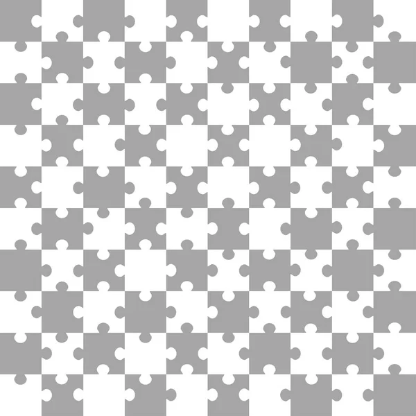 Puzzle biały – szary tło (100 sztuk), ilustracja wektorowa — Wektor stockowy