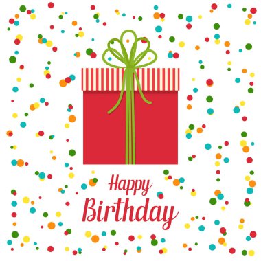 İyi ki doğdun, vektör illüstrasyonu