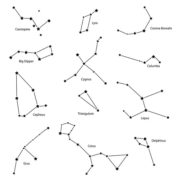 Costellazioni, illustrazione vettoriale — Vettoriale Stock