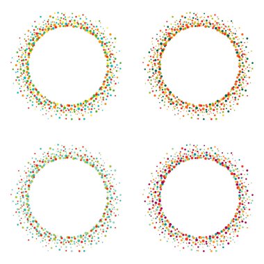 Renkli noktalar, vektör çizim çerçevelerden kümesi