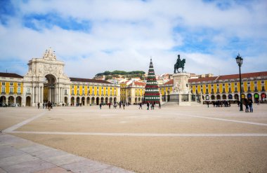Commerce Square (Praça Comercio) Lizbon, Portekiz. 2 Aralık 2016
