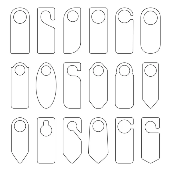 Conjunto de contornos de cabides de porta, ilustração vetorial —  Vetores de Stock