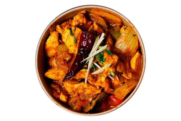 Comida indiana em um fundo branco, foto para menu — Fotografia de Stock