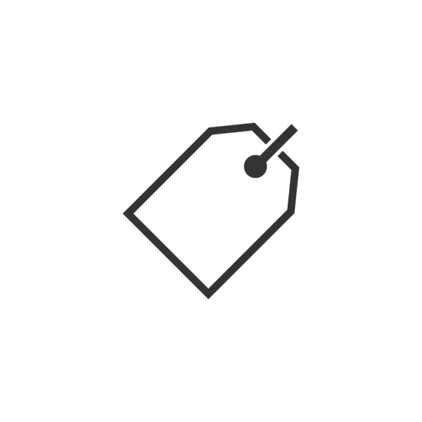 Etikettensymbol, Preisschild-Symbol, Vektor im Glyphen-Stil — Stockvektor