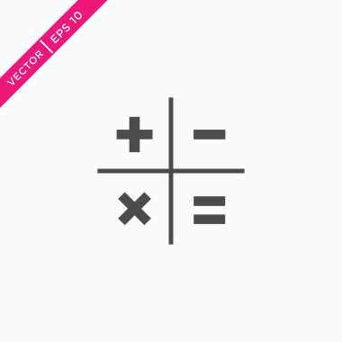 Hesap Makinesi Simgesi, Kabartma Biçimli Vektör