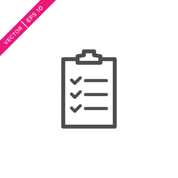 Clipboard Icon, Vector for Web — Stock Vector