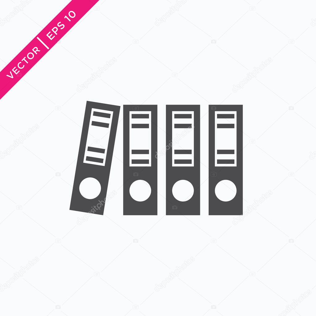 Binder Icon, Vector in Glyph Style