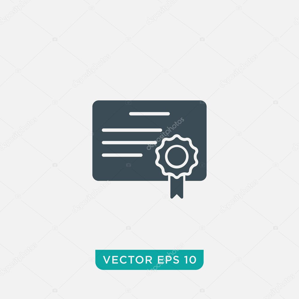 Certificate Icon Design, Vector EPS10
