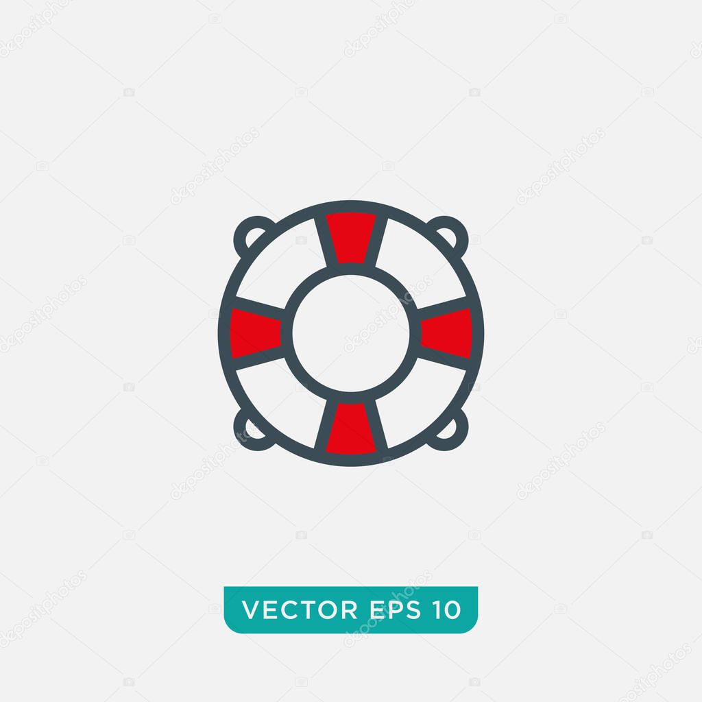 Life Buoy Icon Design, Float Icon Vector EPS10