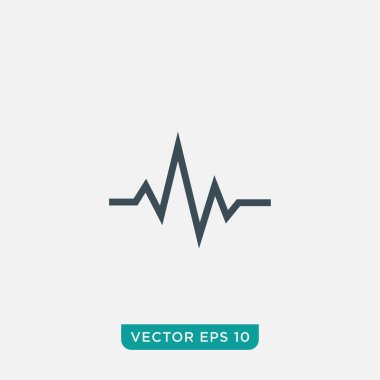 Nabız Simgesi Tasarımı, Vektör EPS10