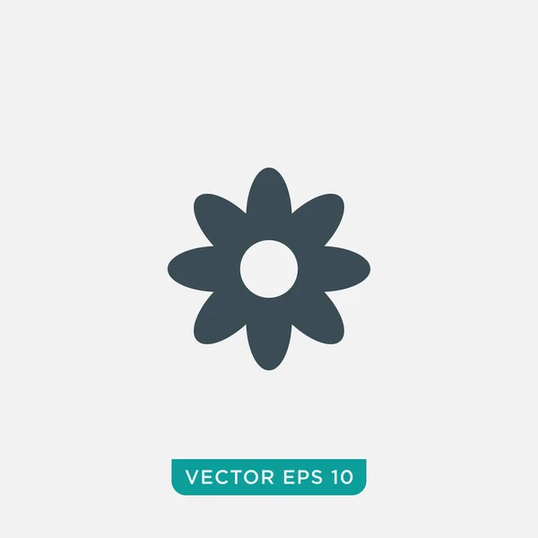 Diseño Del Icono Flor Vector Eps10 — Vector de stock