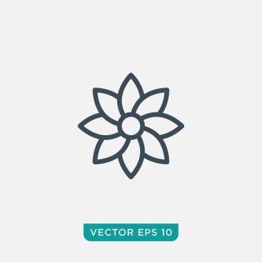 Çiçek Simgesi Tasarımı, Vektör EPS10