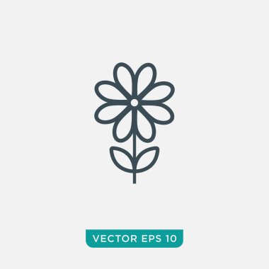 Çiçek Simgesi Tasarımı, Vektör EPS10