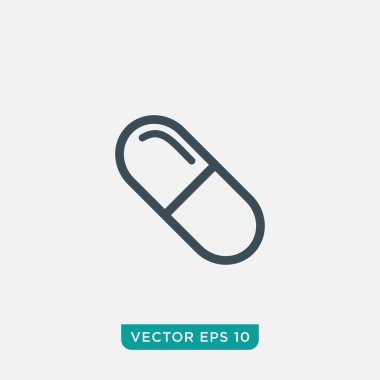 Kapsül Simgesi Tasarımı, Vektör EPS10