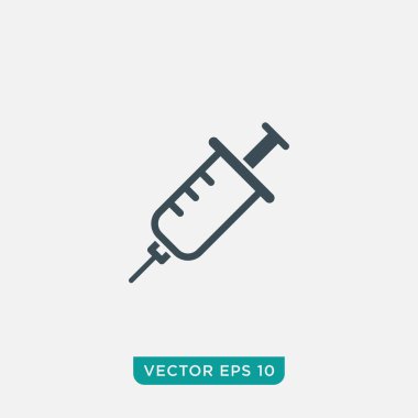 Şırınga Simgesi Tasarımı, Vektör EPS10