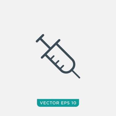 Şırınga Simgesi Tasarımı, Vektör EPS10