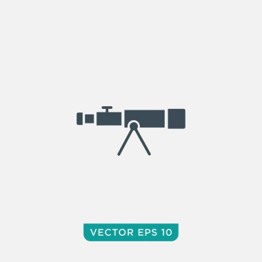 Teleskop Simgesi Tasarımı, Vektör EPS10