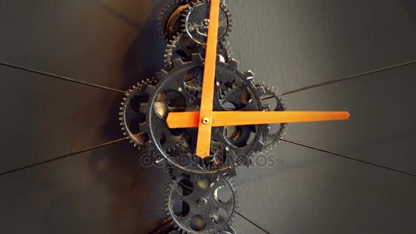 Rusty Tetro Meccanico Clock Ingranaggi — Video Stock