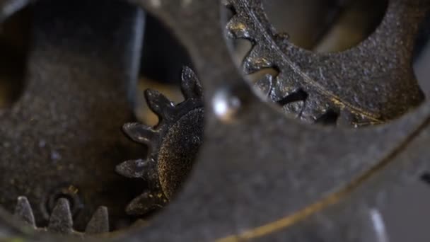 Rouillé Tetro Mécanique Horloge engrenages — Video