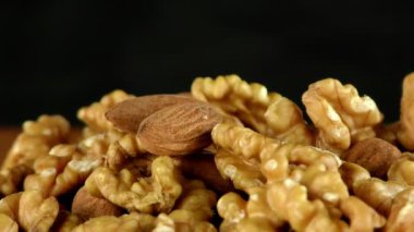 Badem ve ceviz makro görünümü