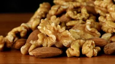 Badem ve ceviz makro görünümü