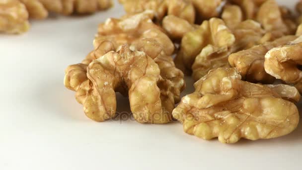 Walnut Macro weergave — Stockvideo