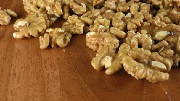 Walnut Macro weergave — Stockvideo