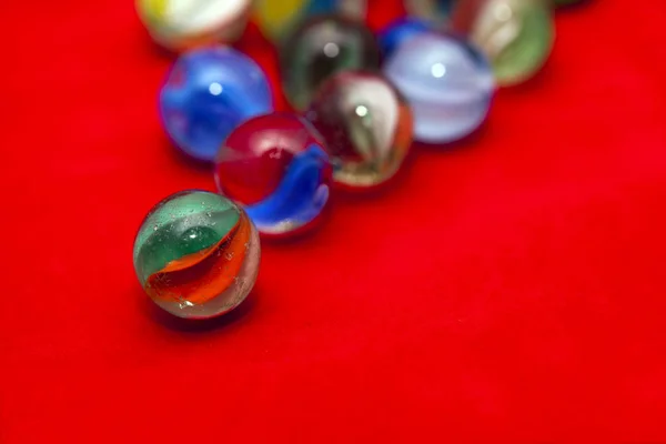 Färgglada marmor bollar — Stockfoto