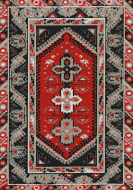 Geleneksel etnik Orient antik halı Tekstil